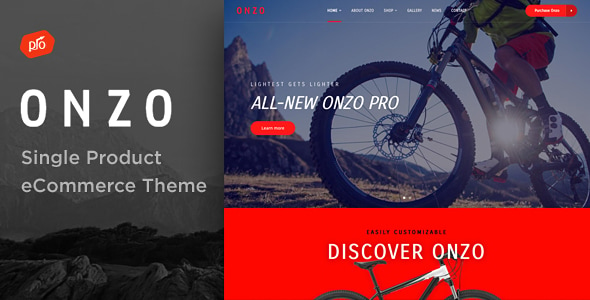 Onzo - Single Product & Bike Shop eCommerce WordPress Theme