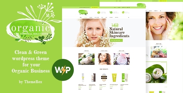 Organic Beauty - Cosmetics Store WordPress Theme