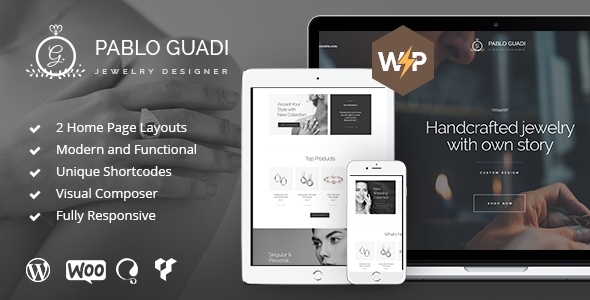 Pablo Guadi - Handcrafted Jewelry & Online Shop WordPress Theme