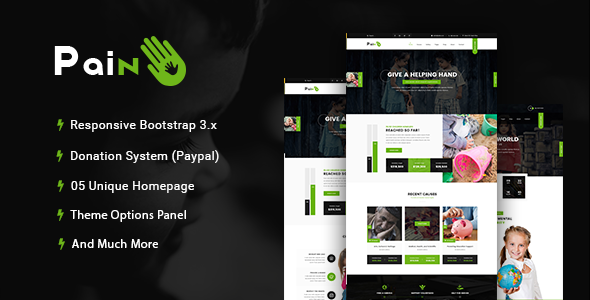 Pain - Charity & Nonprofit WordPress Theme