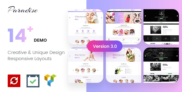 Paradise - Multipurpose Beauty & Spa, Haircut, Nail, Tattoo WordPress Theme