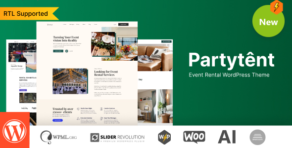 Partytent - Event Rental WordPress Theme