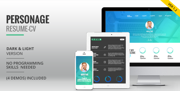 Personage - CV Resume WordPress Theme