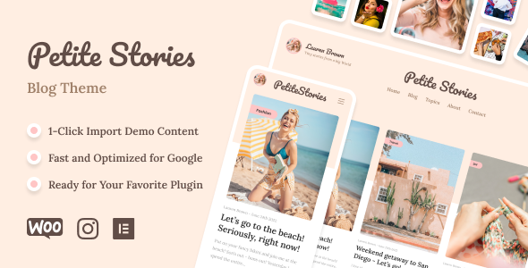 Petite Stories WordPress Theme - Personal Blog Theme For Influencers