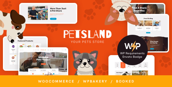 Pets Land | Domestic Animals Shop & Veterinary WordPress Theme