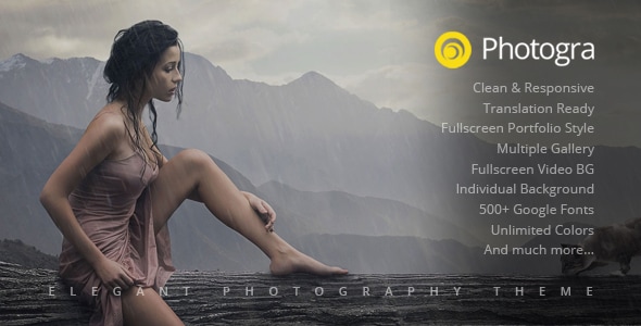 Photogra - Fullscreen Responsive Photography WordPress Theme