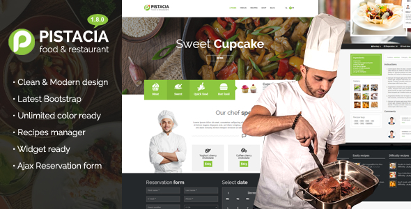 Pistacia - Food, Recipes, Restaurant Responsive WP Theme