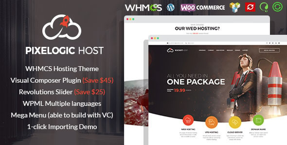 Pixelogic - WHMCS Hosting, Shop & Corporate Theme