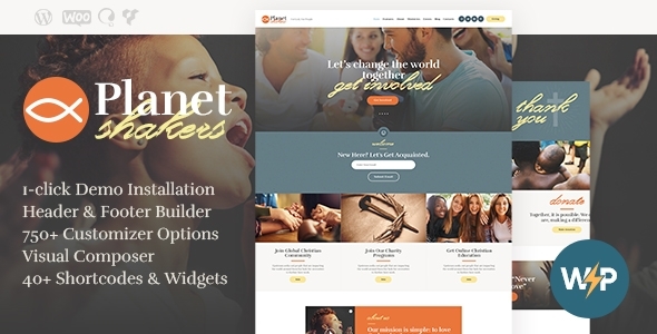 Planet Shakers | Church & Religion WordPress Theme