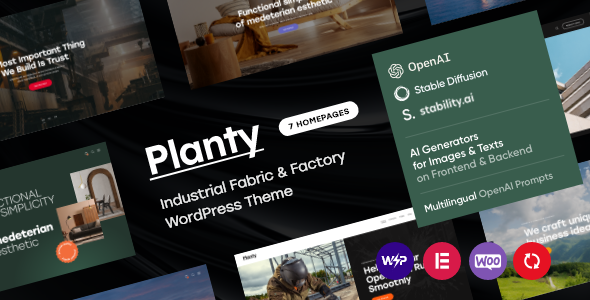 Planty - Fabric & Factory WordPress Theme