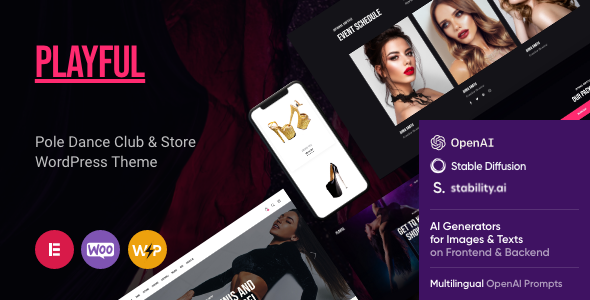 Playful - Pole Dance Night Club & Store WordPress Theme