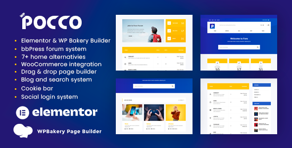 Pocco -  bbPress Forum  WordPress Theme