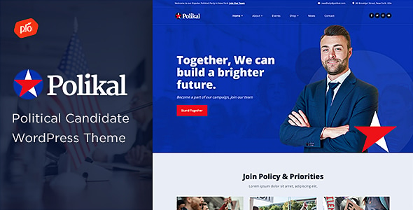 Polikal - Political Candidate & Party WordPress Theme