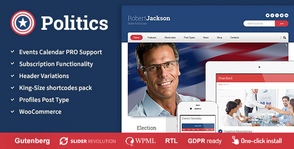 Politics -  Election Campaign Political WP Theme