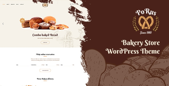 Porus - Bakery Store WordPress Theme