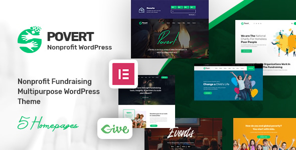 Povert - NonProfit Fundraising Charity WordPress Theme