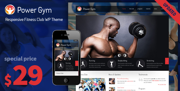 Power Gym - Responsive Wordpress Theme