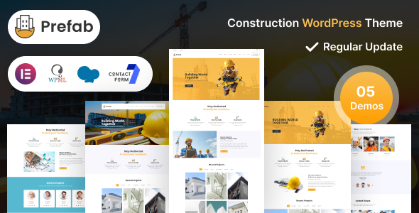 Prefab - Construction WordPress Theme + RTL