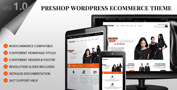 PreShop - Responsive WooCommerce Wordpress Theme