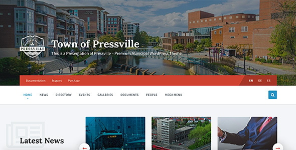 Pressville - Municipal & City Government WordPress Theme