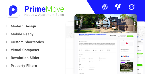 Primemove - Real Estate Property WordPress Theme