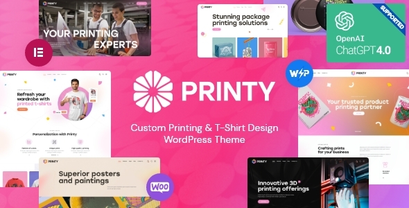 Printy — Custom Printing & T-Shirt Design WordPress Theme