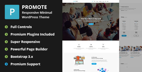 Promote - Onepage Landing Page WordPress