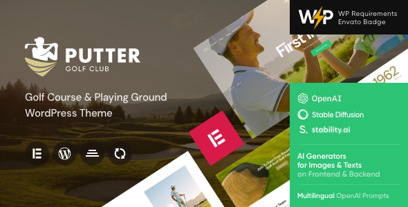 Putter - Golf Course & Playing Ground WordPress Theme