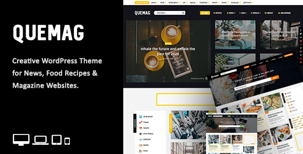 Quemag – Creative WordPress Theme for Bloggers