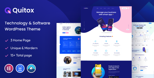 Quitox – Software & IT Solutions WordPress Theme