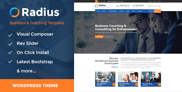 Radius - Business Training WordPress Theme