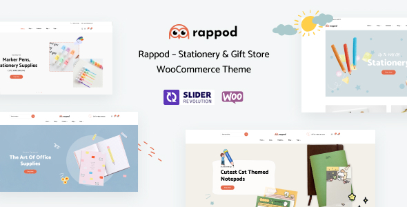 Rappod – Stationery & Gift Store WooCommerce WordPress Theme