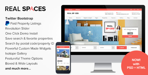 Real Spaces - WordPress Properties Directory Theme