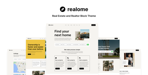 Realome - Real Estate and Realtor Block Theme