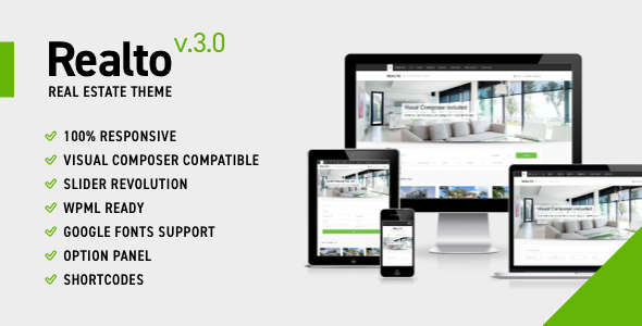 Realto - WordPress Theme for Real Estate Companies
