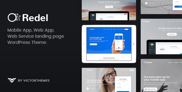 Redel - Responsive App Landing WordPress Theme