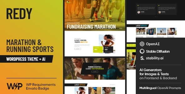 Redy | Marathon & Running Sports WordPress Theme