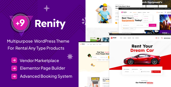 Renity - Rental Marketplace WordPress Theme