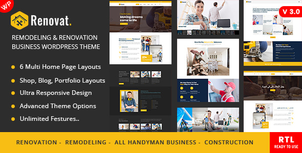 Renovat - Construction Building WordPress Theme