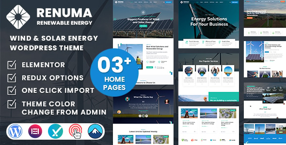 Renuma - Wind & Solar Energy WordPress Theme