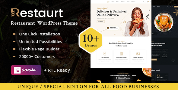 Restaurt - Restaurant WordPress Theme