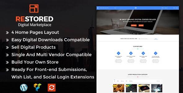 Restored MarketPlace - WordPress Theme