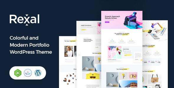 Rexal - A Colorful and Modern Multipurpose Portfolio WordPress Theme