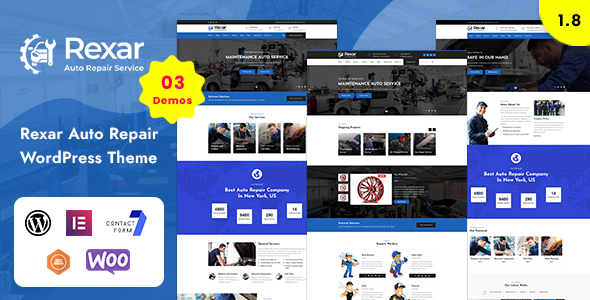 Rexar - Auto Mechanic WordPress Theme