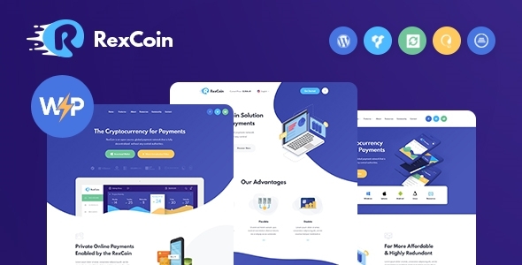 RexCoin | Coin ICO Cryptocurrency WordPress Theme