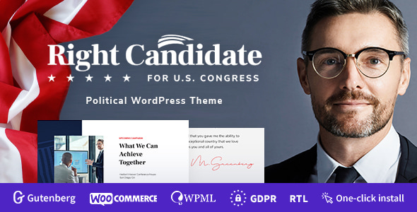 Right Candidate - Election Campaign and Political WordPress Theme