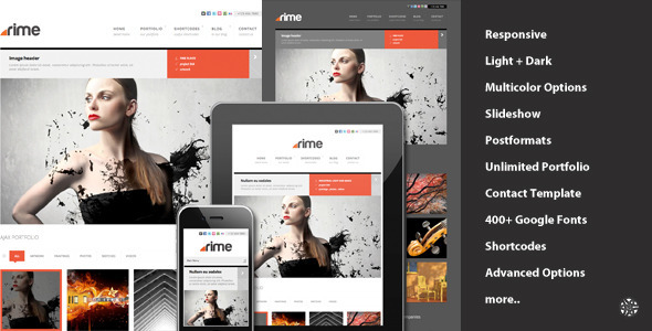 Rime - Responsive Portfolio for WordPress