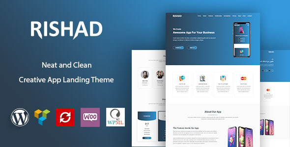 Rishad - App Landing WordPress Theme