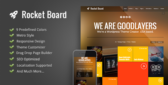 Rocket Board - Metro Wordpress Theme