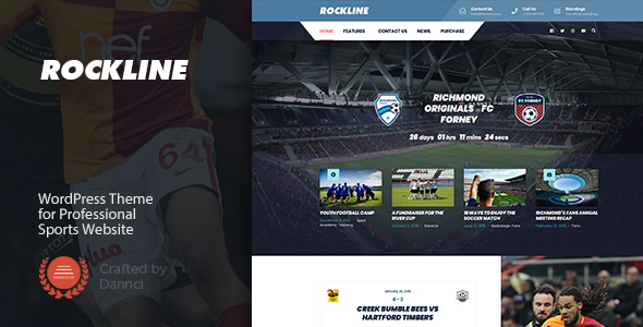 Rockline - Sport News and Club WordPress Theme